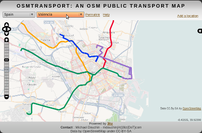 Valencia tranway and subway network