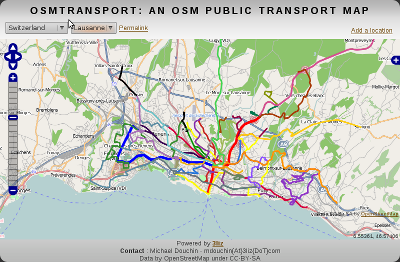 Réseau de transport publique de Lausanne