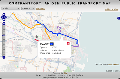 Valencia Tram 4 in OsmTransport